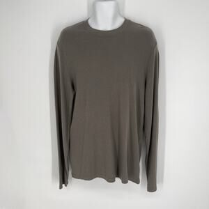 Cotton Citizen NEW Mens Hendrix Crew Shirt Long Sleeves Lightweight Size L Taupe